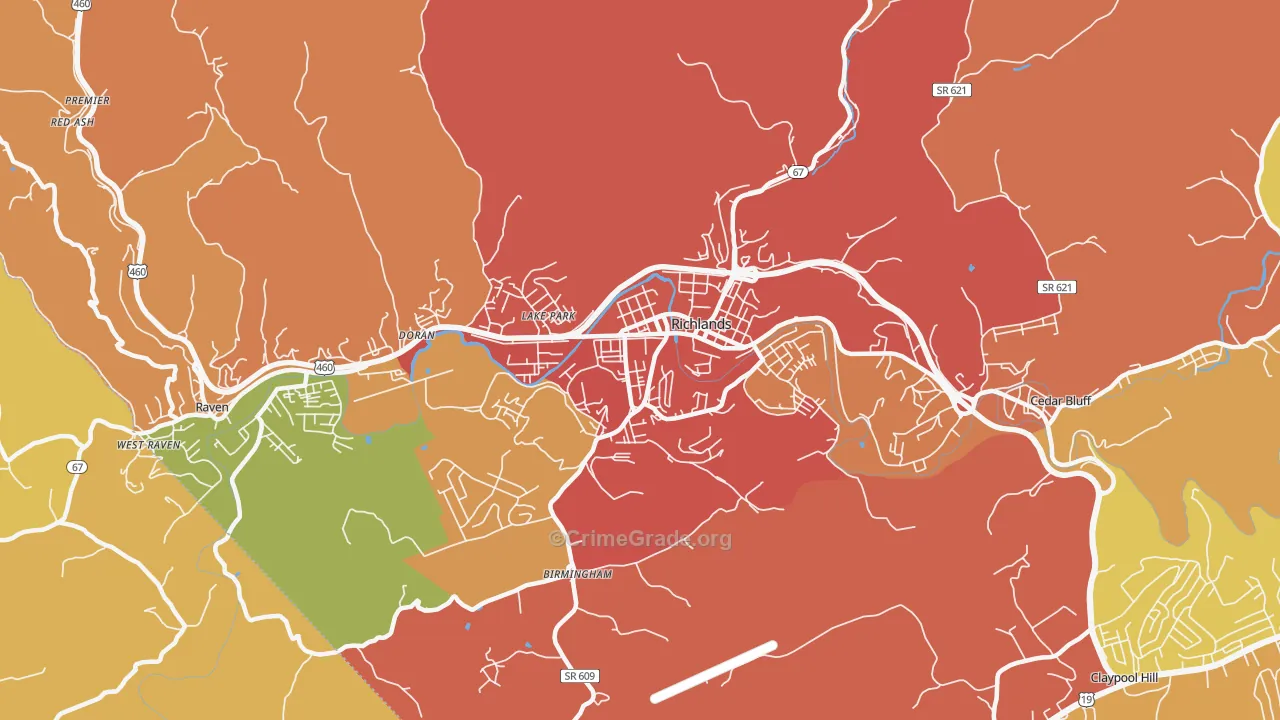 24641, VA Map of Drug-Related Crime Rates