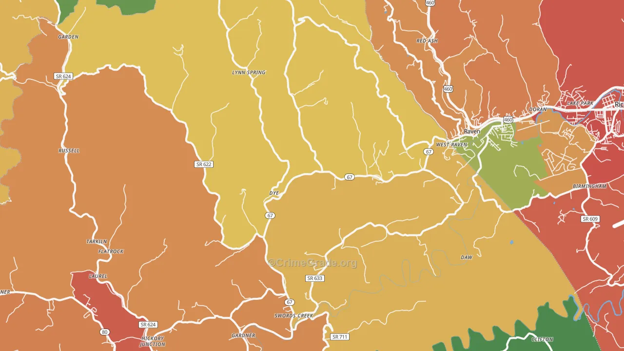24649, VA Map of Drug-Related Crime Rates