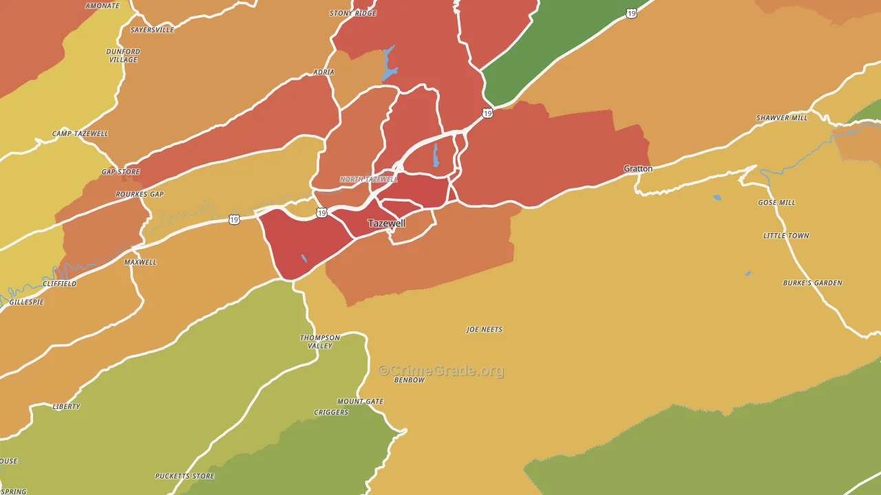 24651, VA Map of Drug-Related Crime Rates