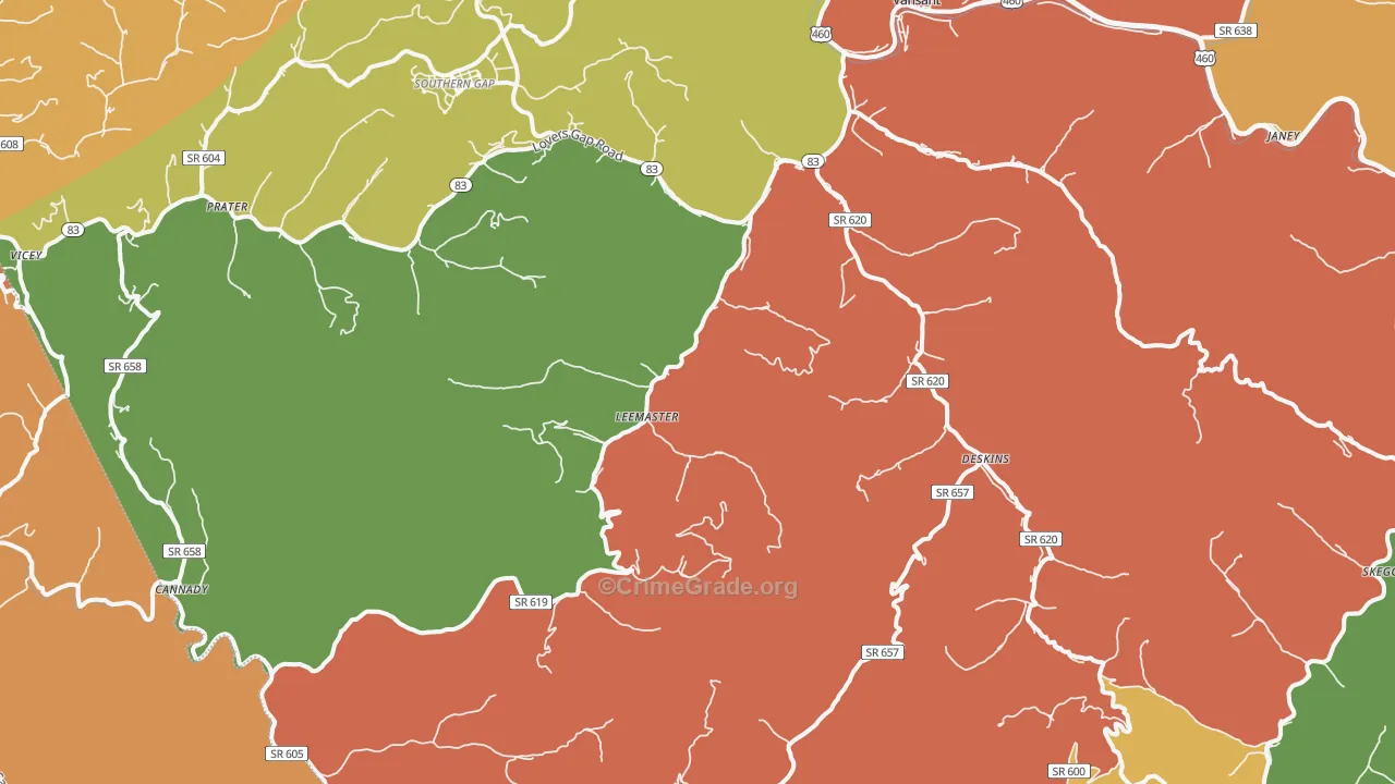 24656, VA Map of Drug-Related Crime Rates