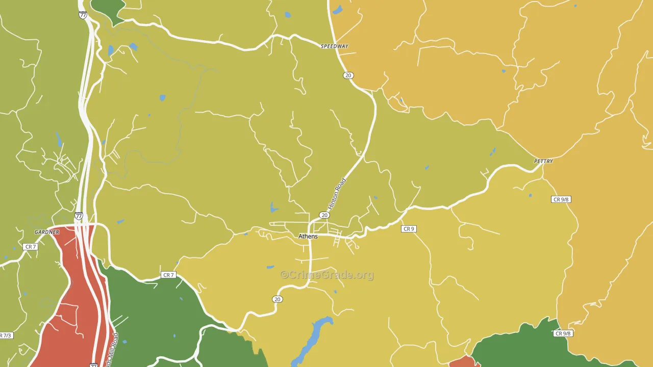 24712, WV Map of Drug-Related Crime Rates