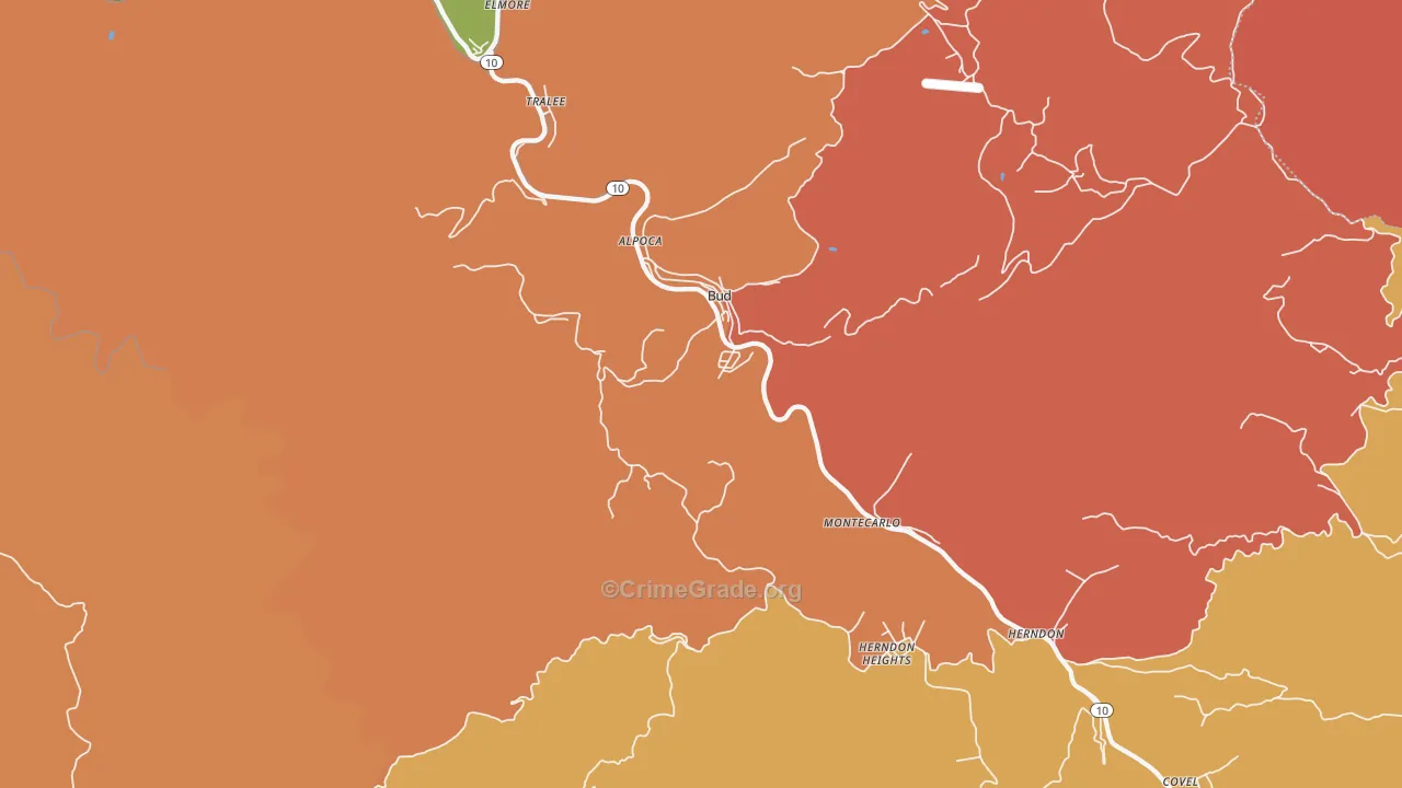 24716, WV Map of Drug-Related Crime Rates