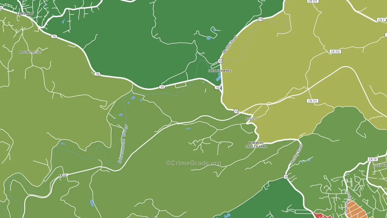 24731, WV Map of Drug-Related Crime Rates