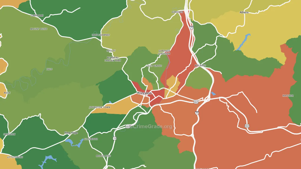 24740, WV Map of Drug-Related Crime Rates
