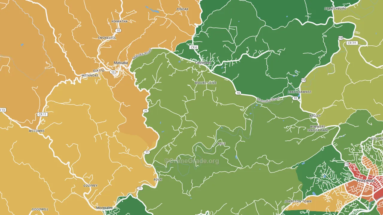 24747, WV Map of Drug-Related Crime Rates