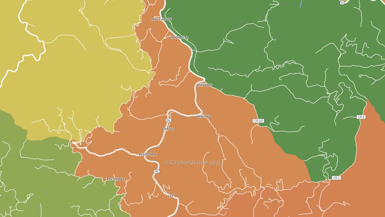 24811, WV Map of Drug-Related Crime Rates