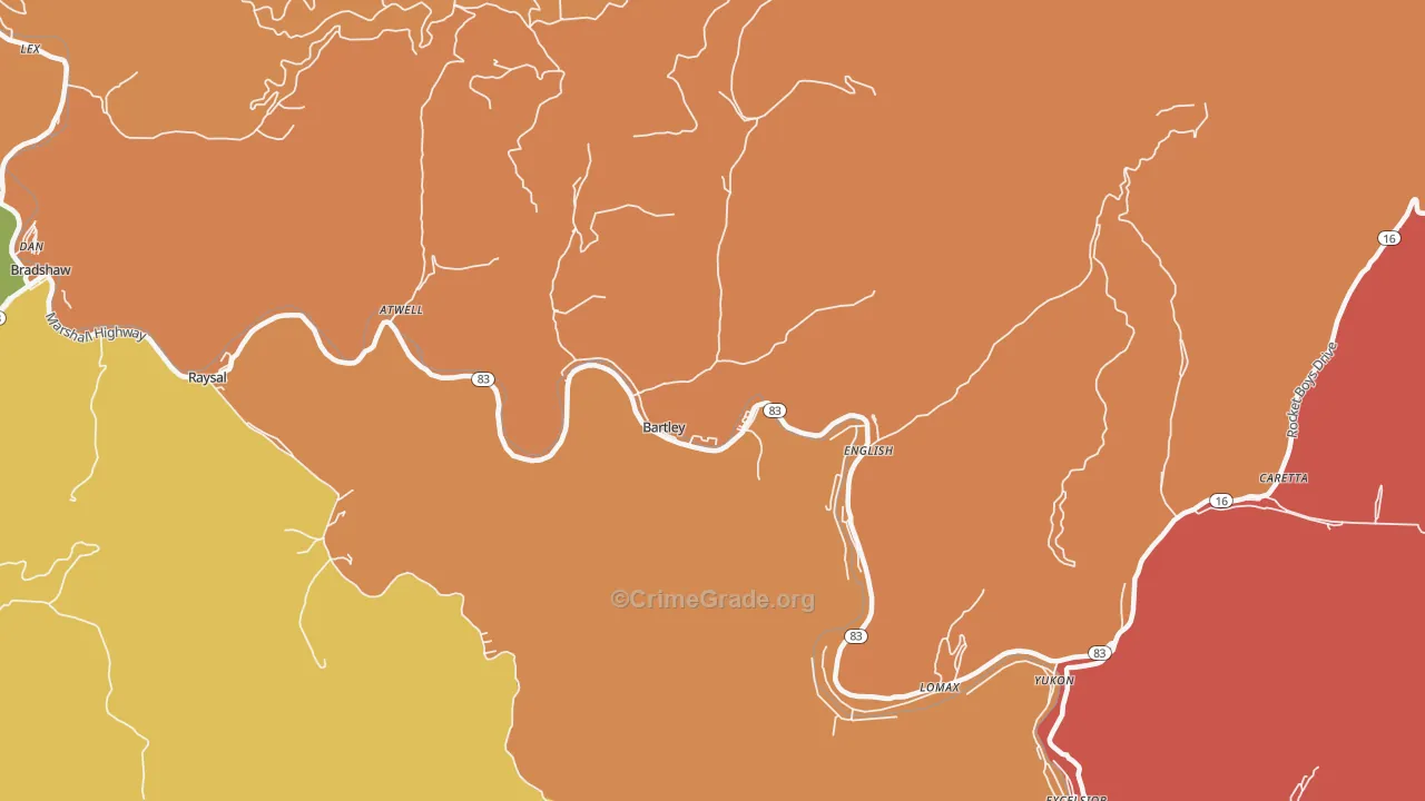 24813, WV Map of Drug-Related Crime Rates