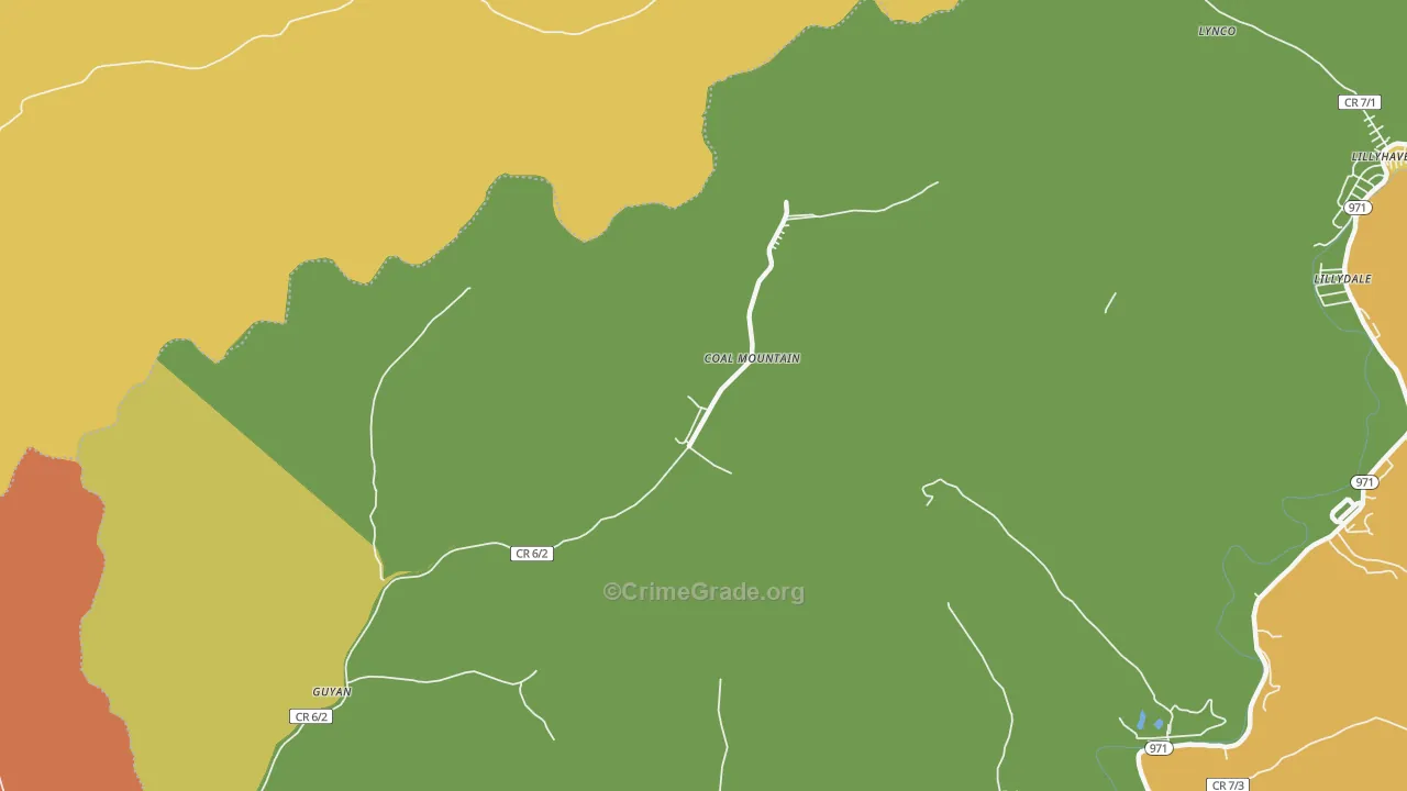 24823, WV Map of Drug-Related Crime Rates