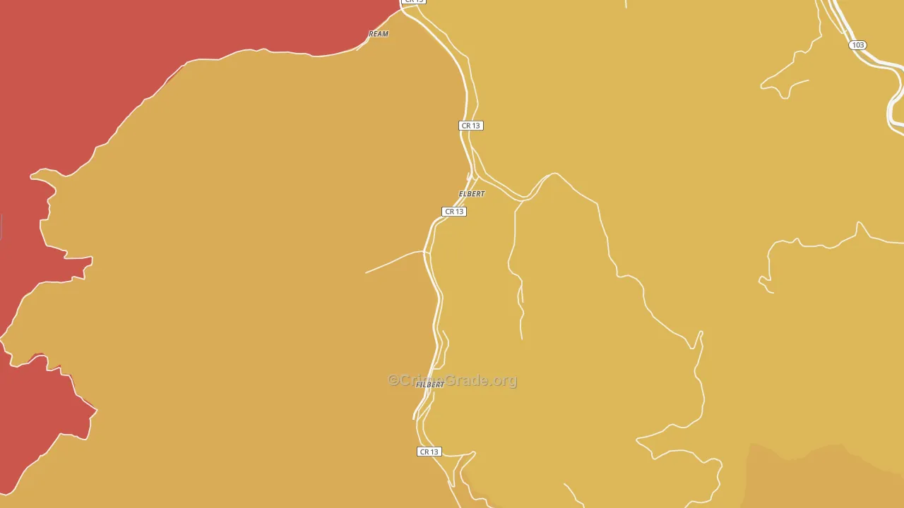 24830, WV Map of Drug-Related Crime Rates