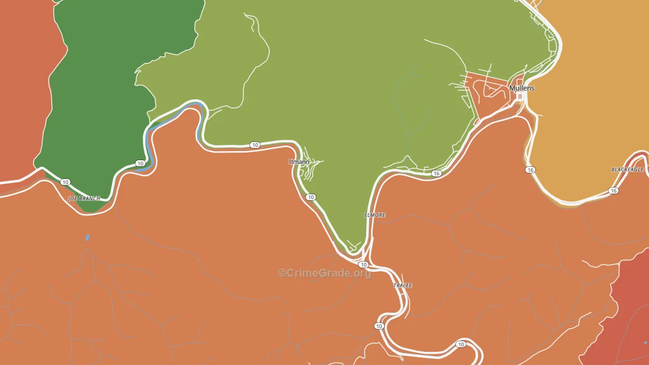 24847, WV Map of Drug-Related Crime Rates