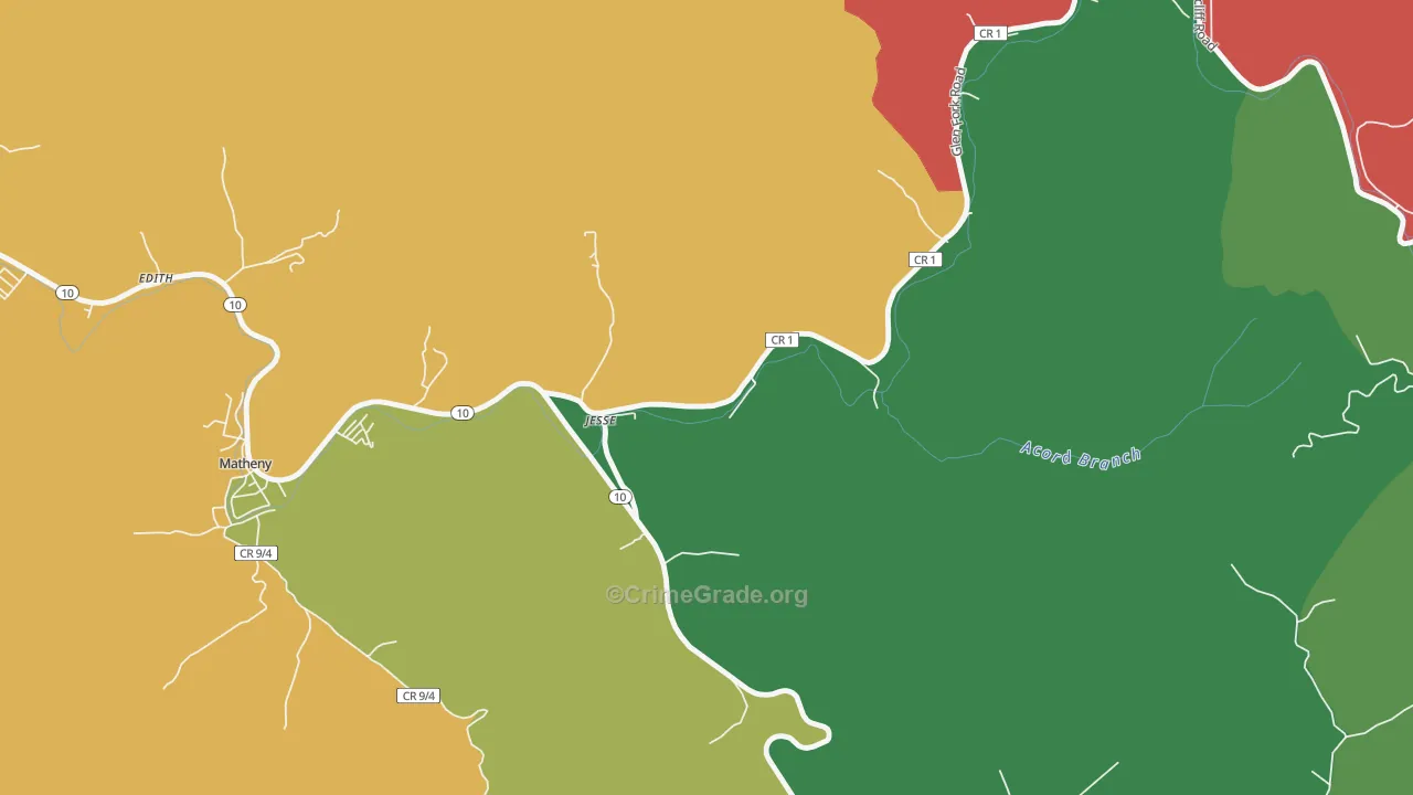 24849, WV Map of Drug-Related Crime Rates