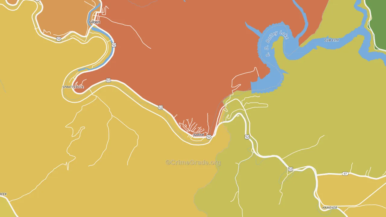 24851, WV Map of Drug-Related Crime Rates