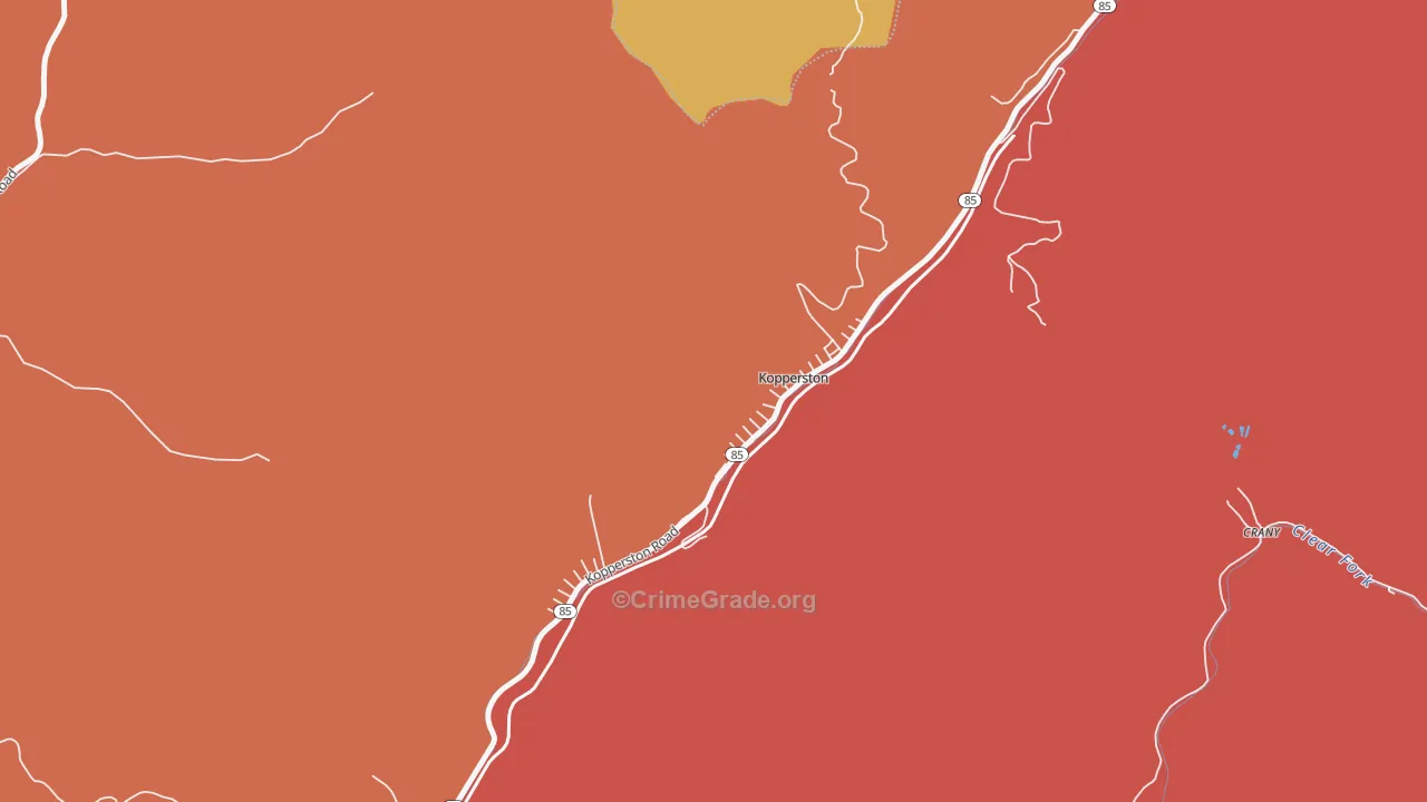 24854, WV Map of Drug-Related Crime Rates