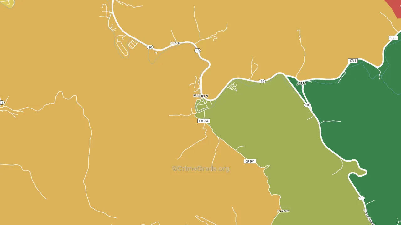 24860, WV Map of Drug-Related Crime Rates
