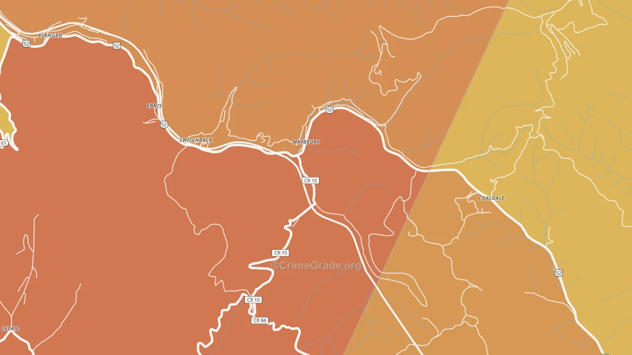 24861, WV Map of Drug-Related Crime Rates