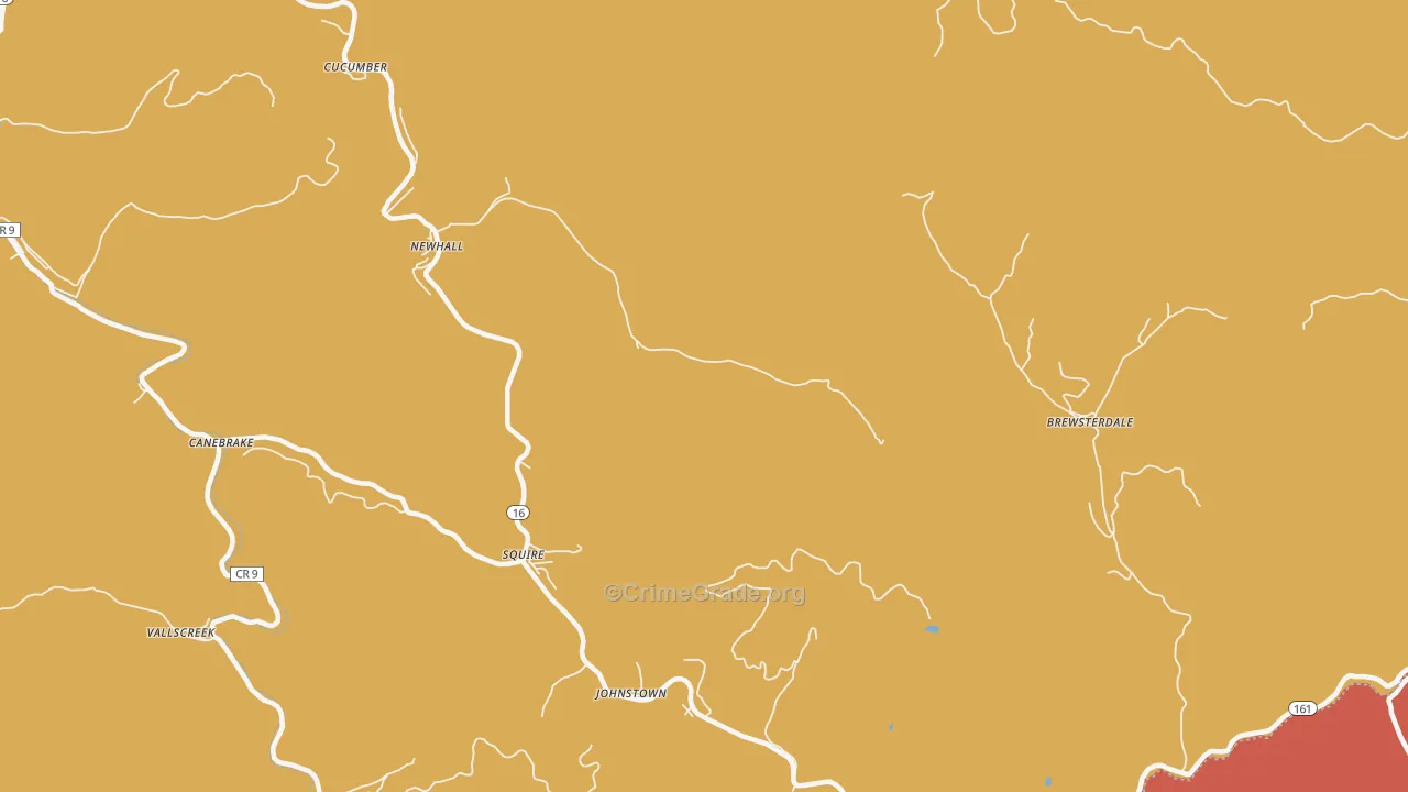 24866, WV Map of Drug-Related Crime Rates