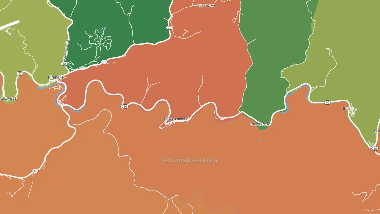 24867, WV Map of Drug-Related Crime Rates