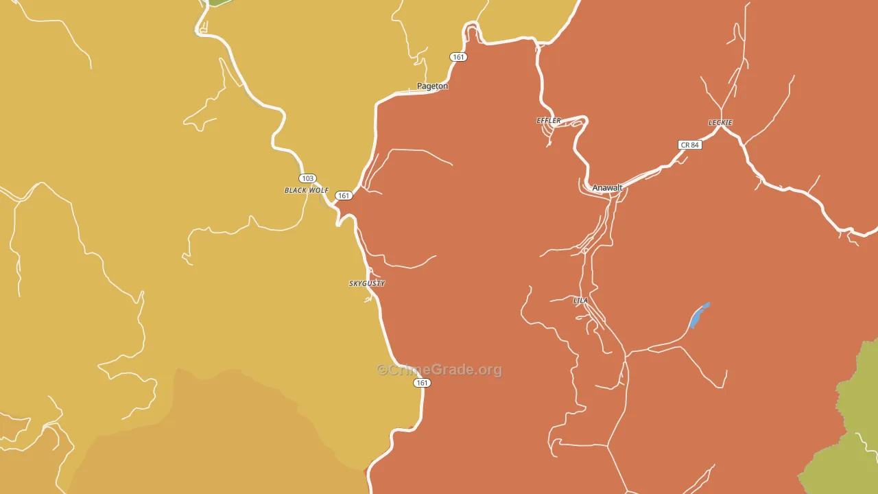 24871, WV Map of Drug-Related Crime Rates