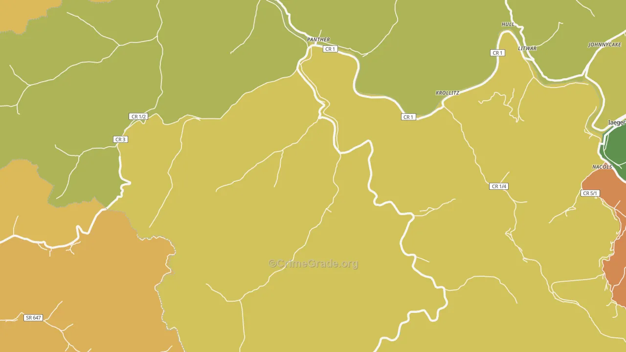 24872, WV Map of Drug-Related Crime Rates