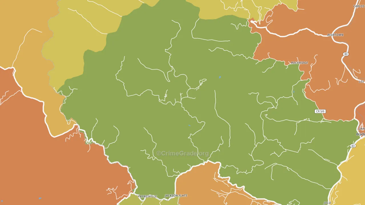 24873, WV Map of Drug-Related Crime Rates