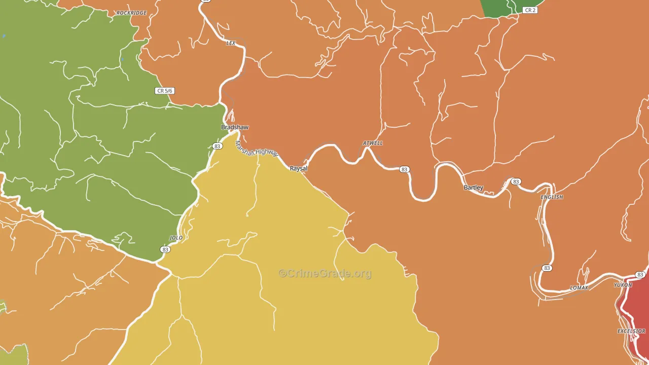 24879, WV Map of Drug-Related Crime Rates
