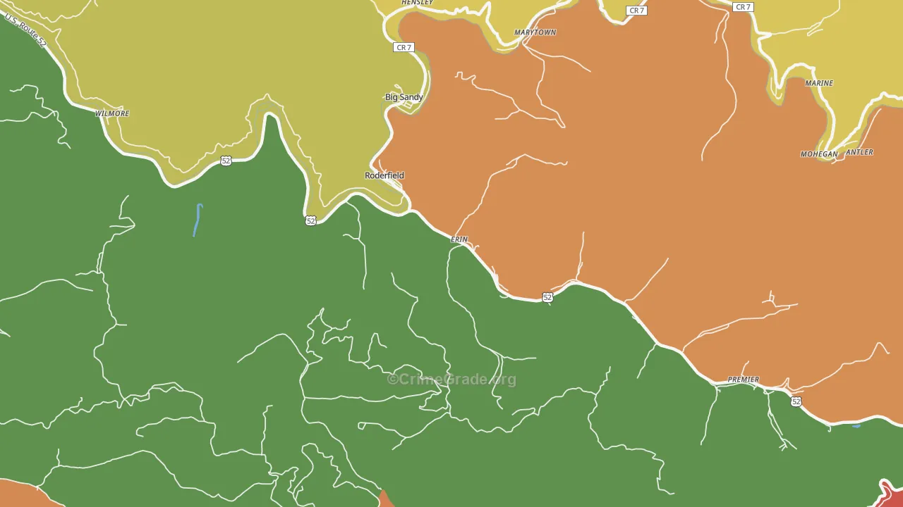 24881, WV Map of Drug-Related Crime Rates