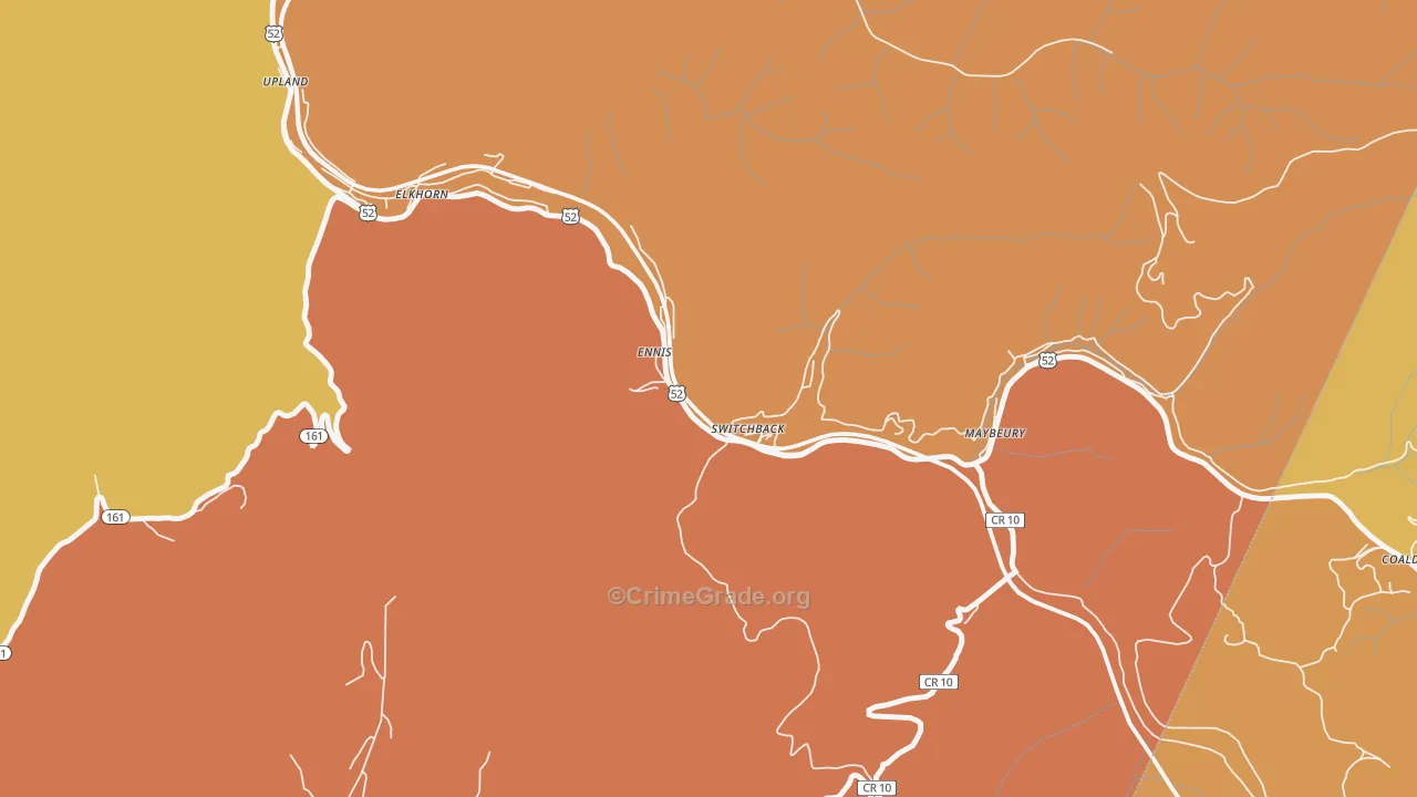 24887, WV Map of Drug-Related Crime Rates