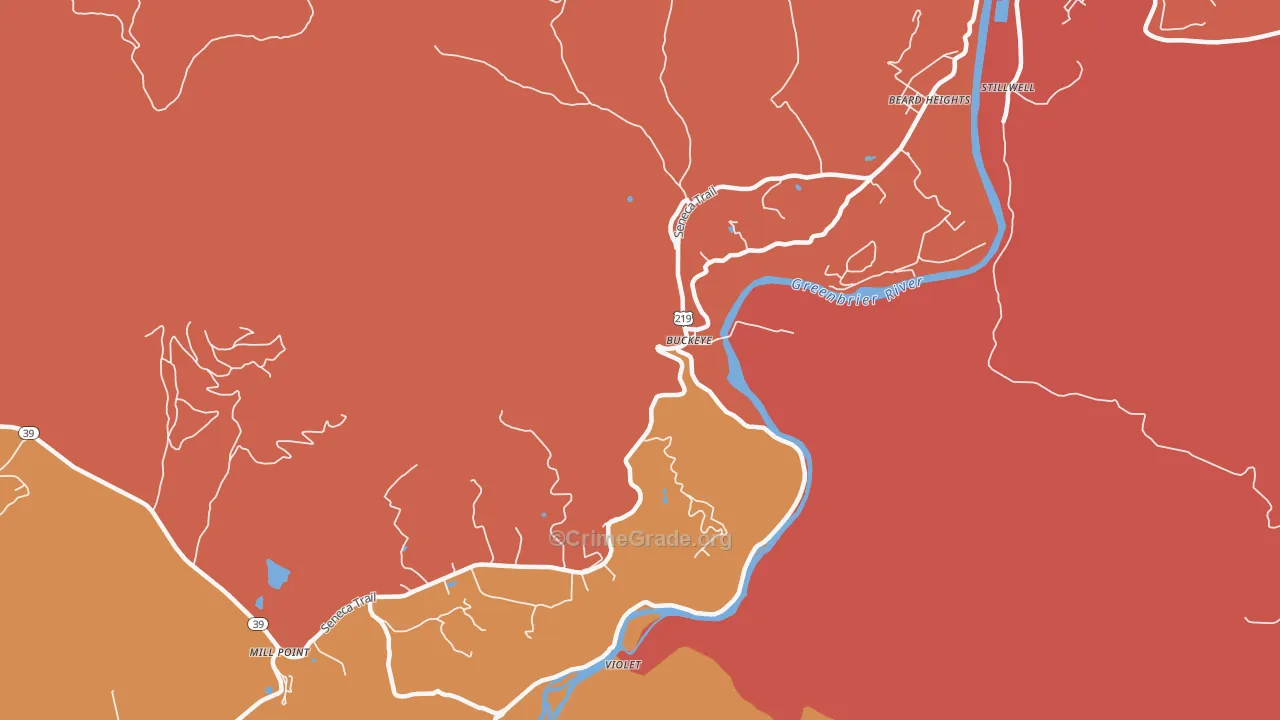 24924, WV Map of Drug-Related Crime Rates