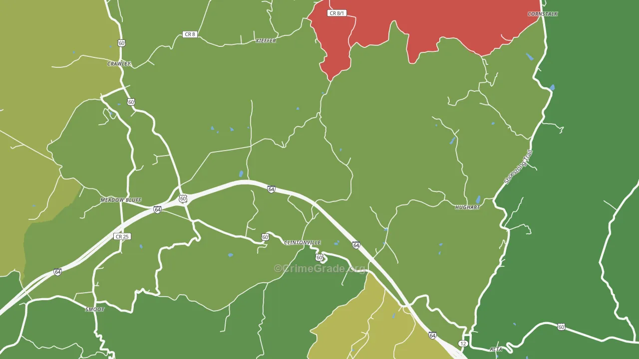 24931, WV Map of Drug-Related Crime Rates