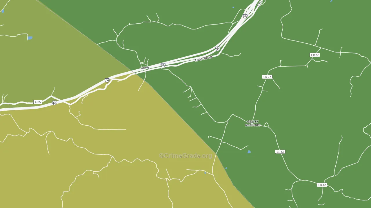24943, WV Map of Drug-Related Crime Rates