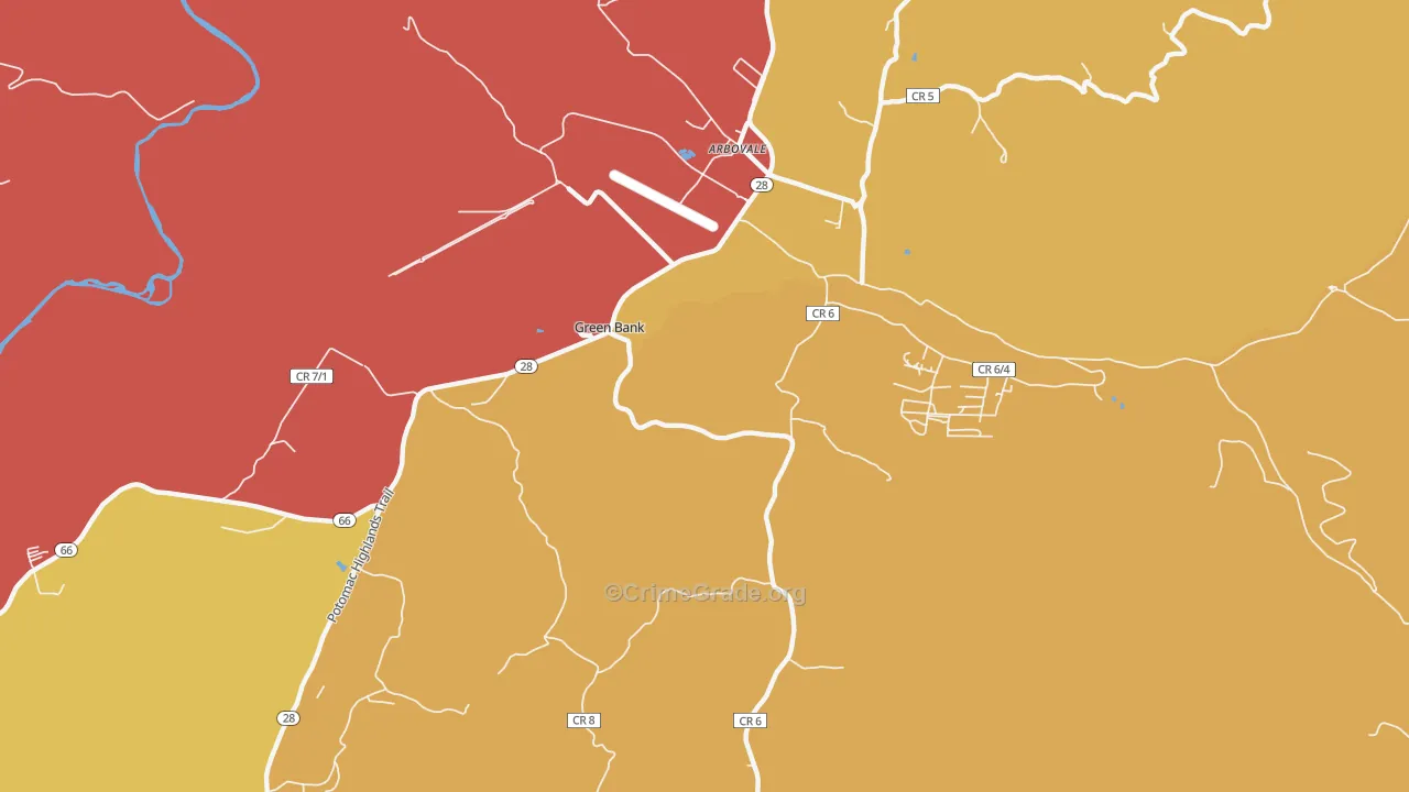 24944, WV Map of Drug-Related Crime Rates