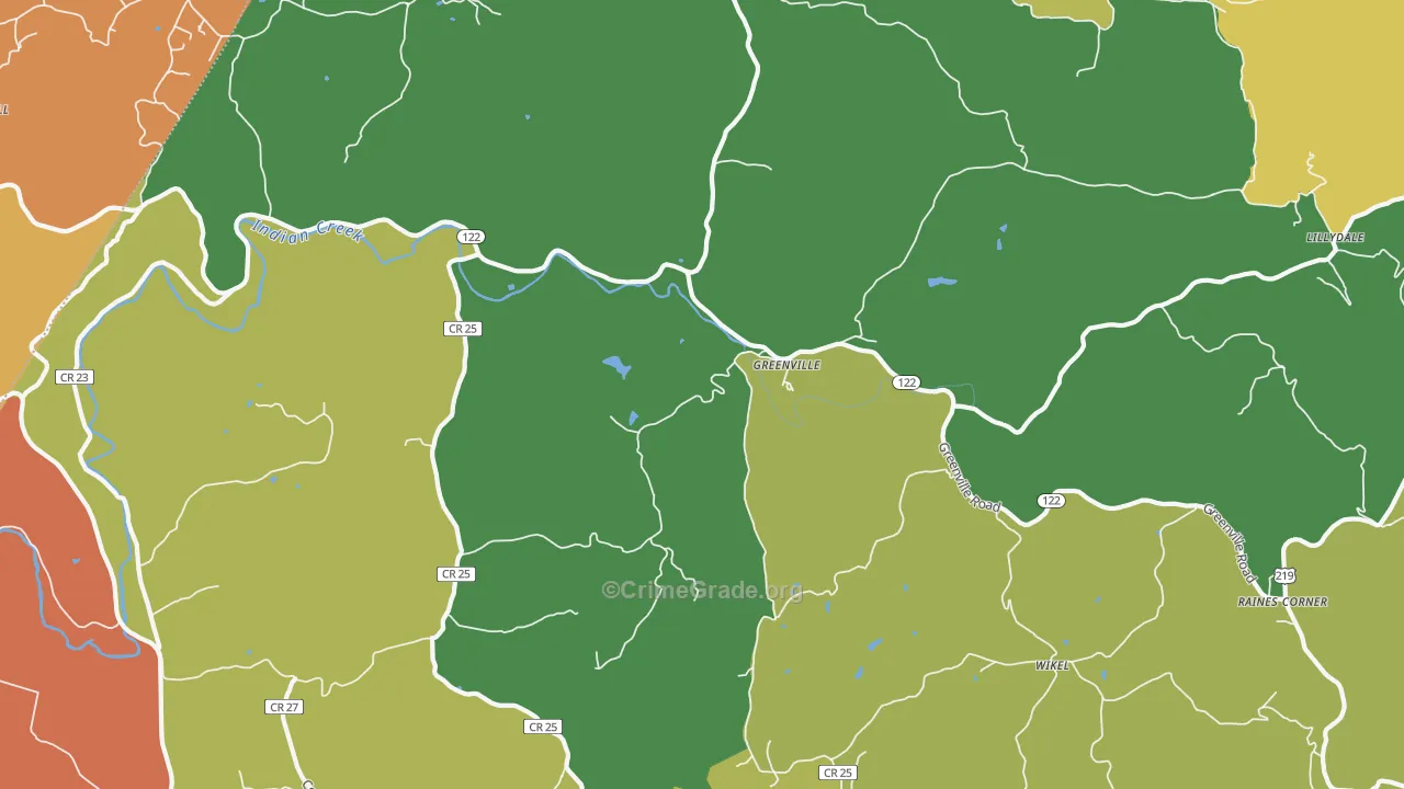 24945, WV Map of Drug-Related Crime Rates