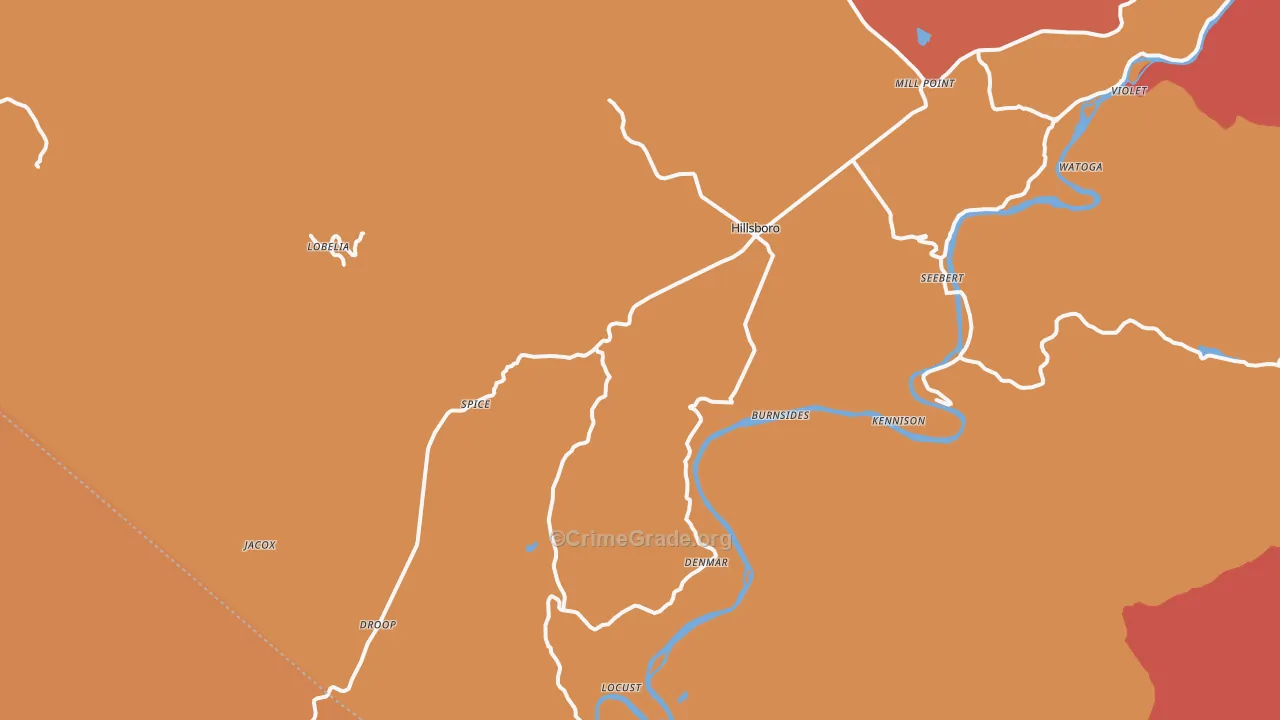 24946, WV Map of Drug-Related Crime Rates