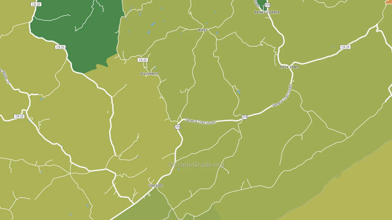 24951, WV Map of Drug-Related Crime Rates