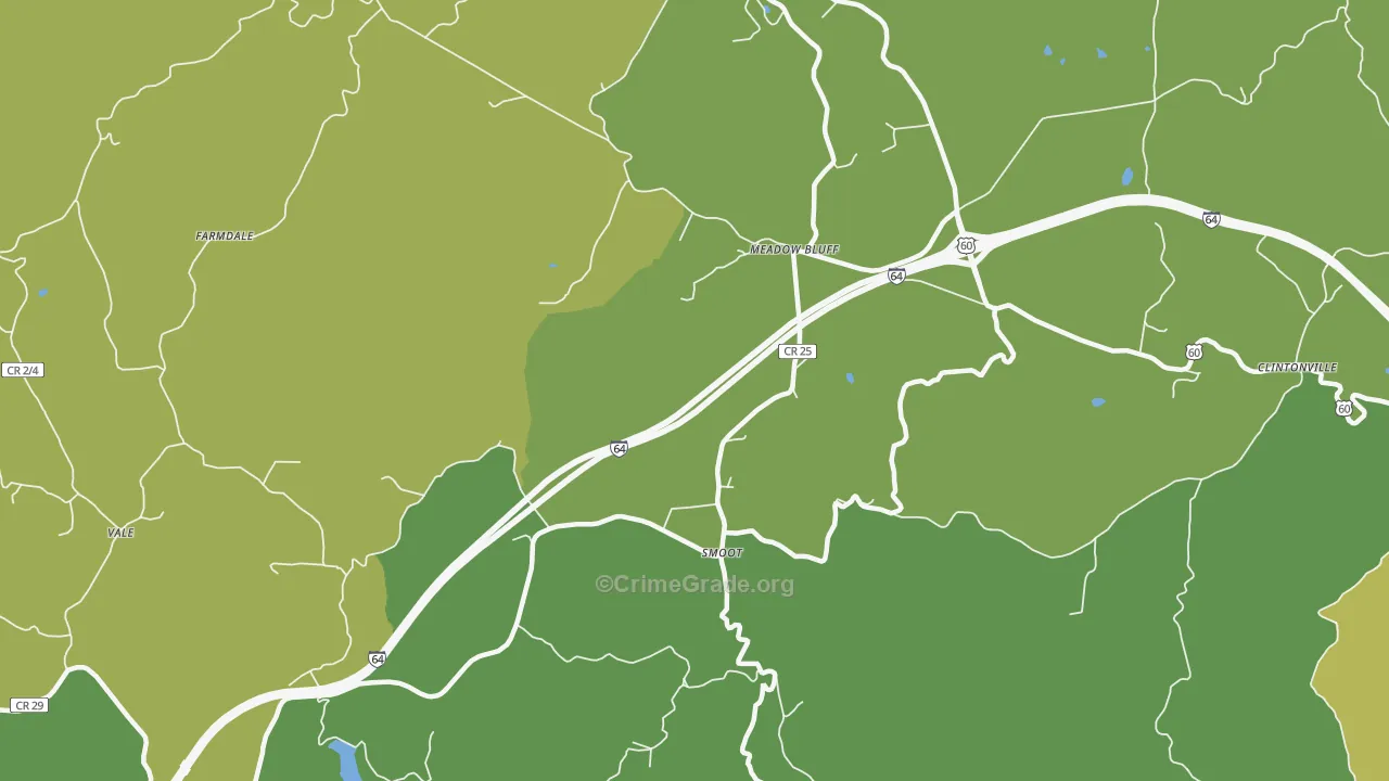24977, WV Map of Drug-Related Crime Rates