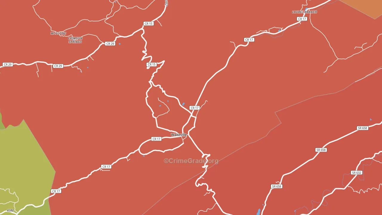 24984, WV Map of Drug-Related Crime Rates