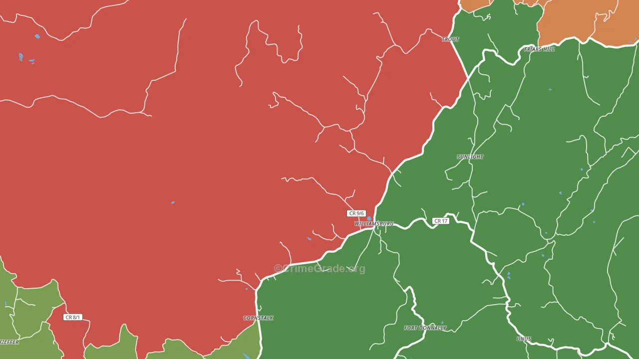 24991, WV Map of Drug-Related Crime Rates