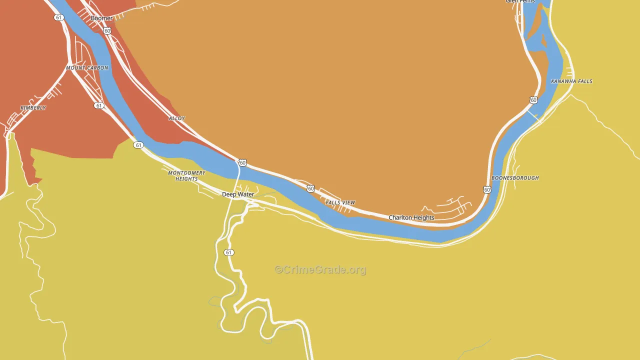 25002, WV Map of Drug-Related Crime Rates