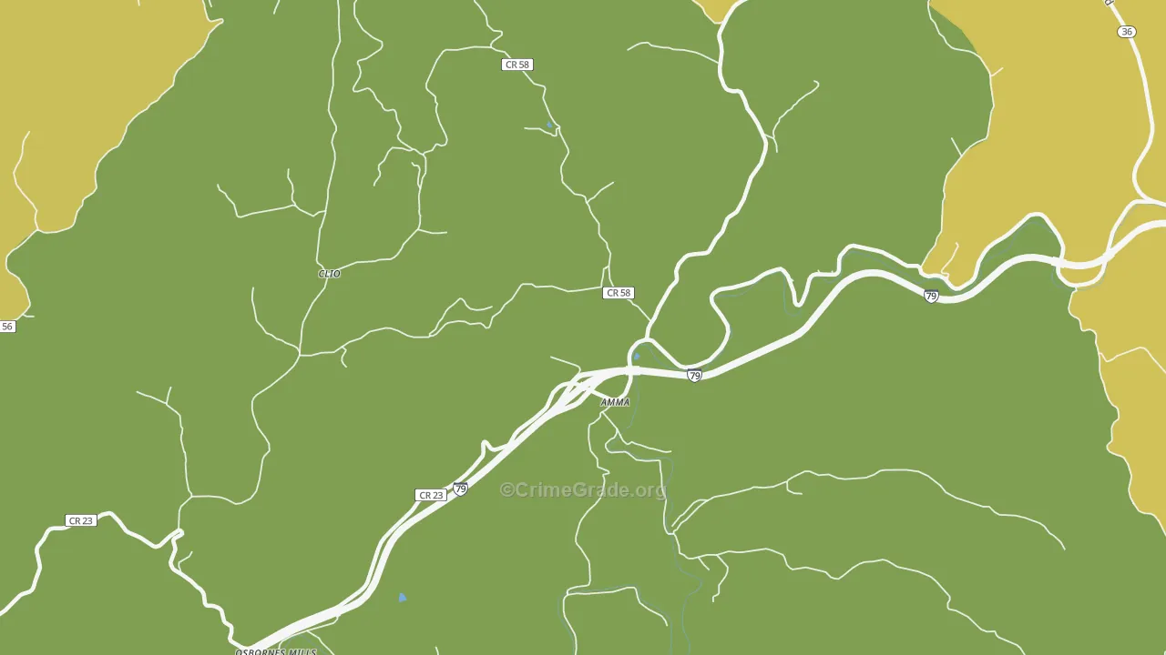 25005, WV Map of Drug-Related Crime Rates