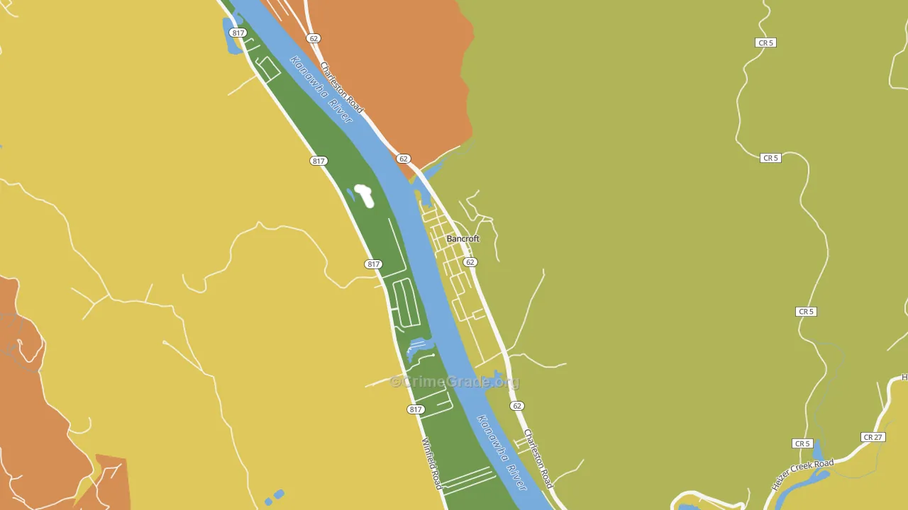 25011, WV Map of Drug-Related Crime Rates