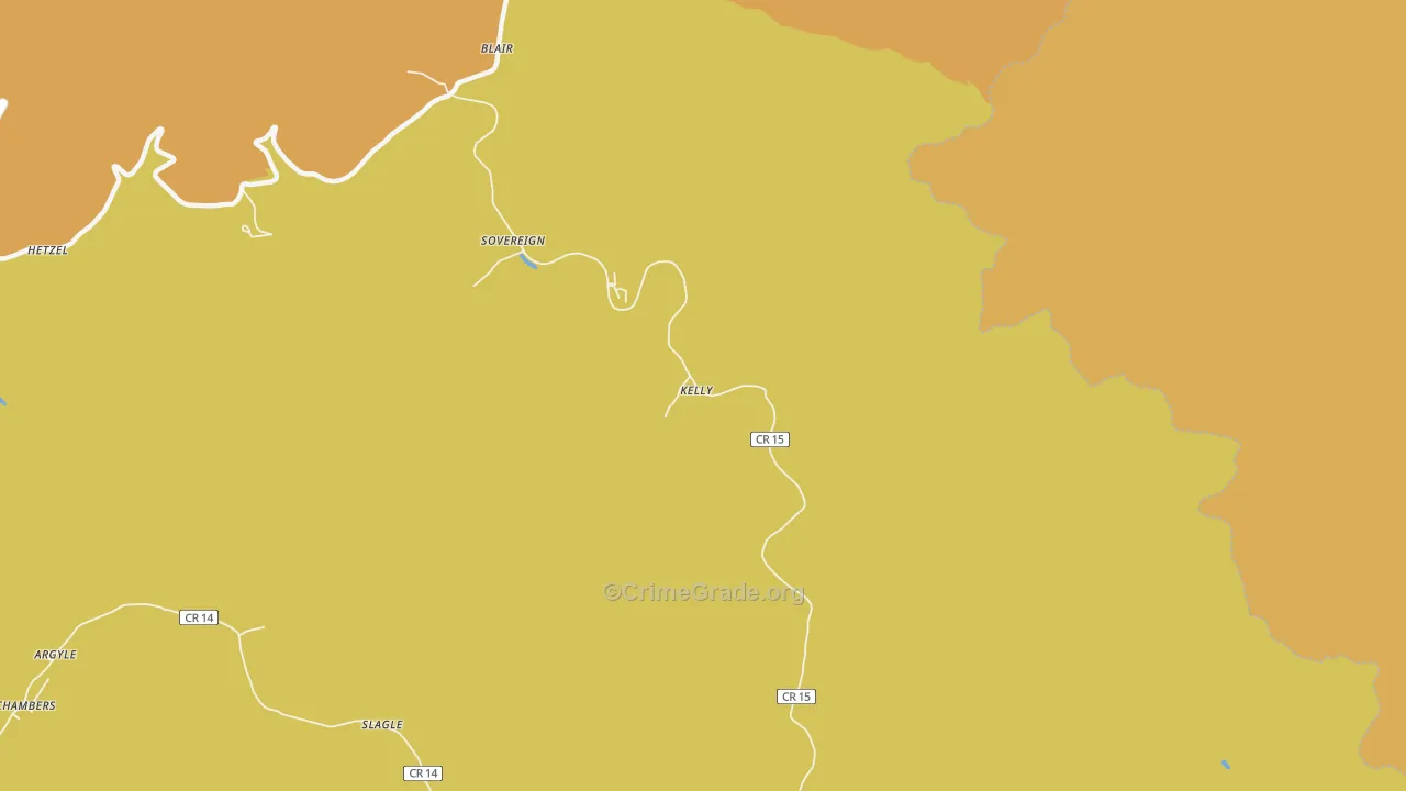 25022, WV Map of Drug-Related Crime Rates