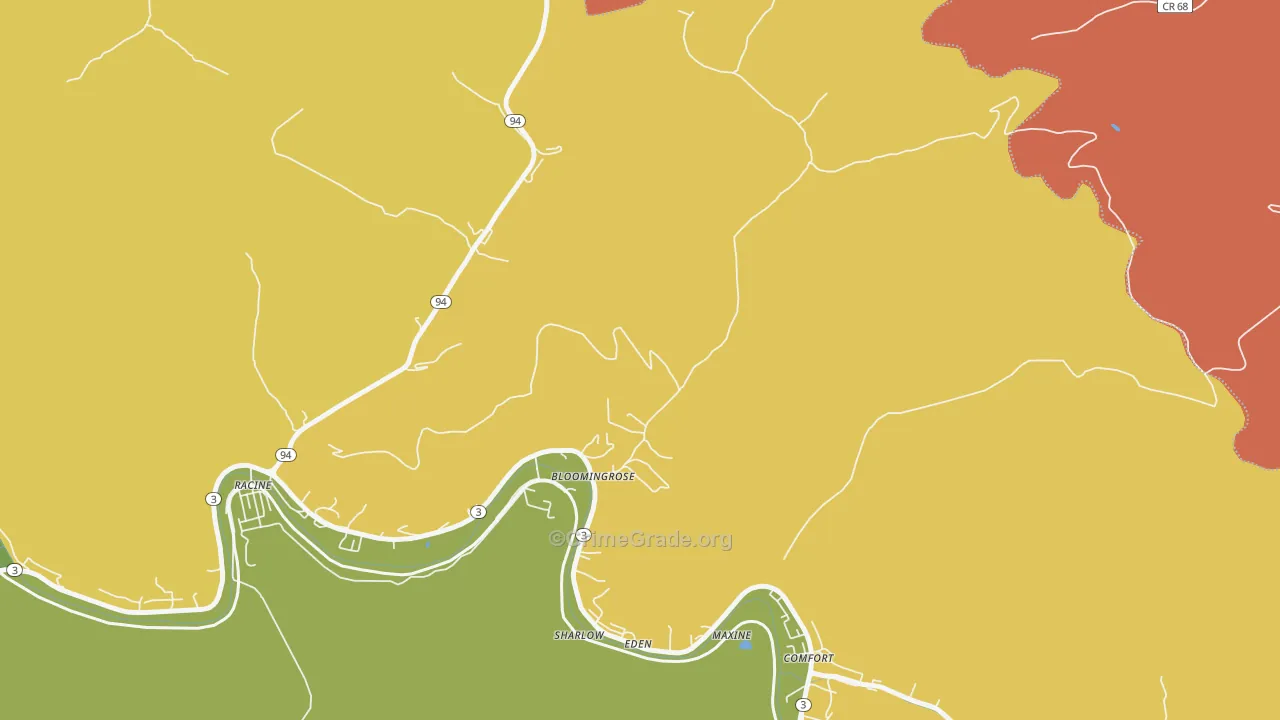 25024, WV Map of Drug-Related Crime Rates