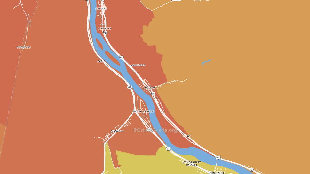 25031, WV Map of Drug-Related Crime Rates