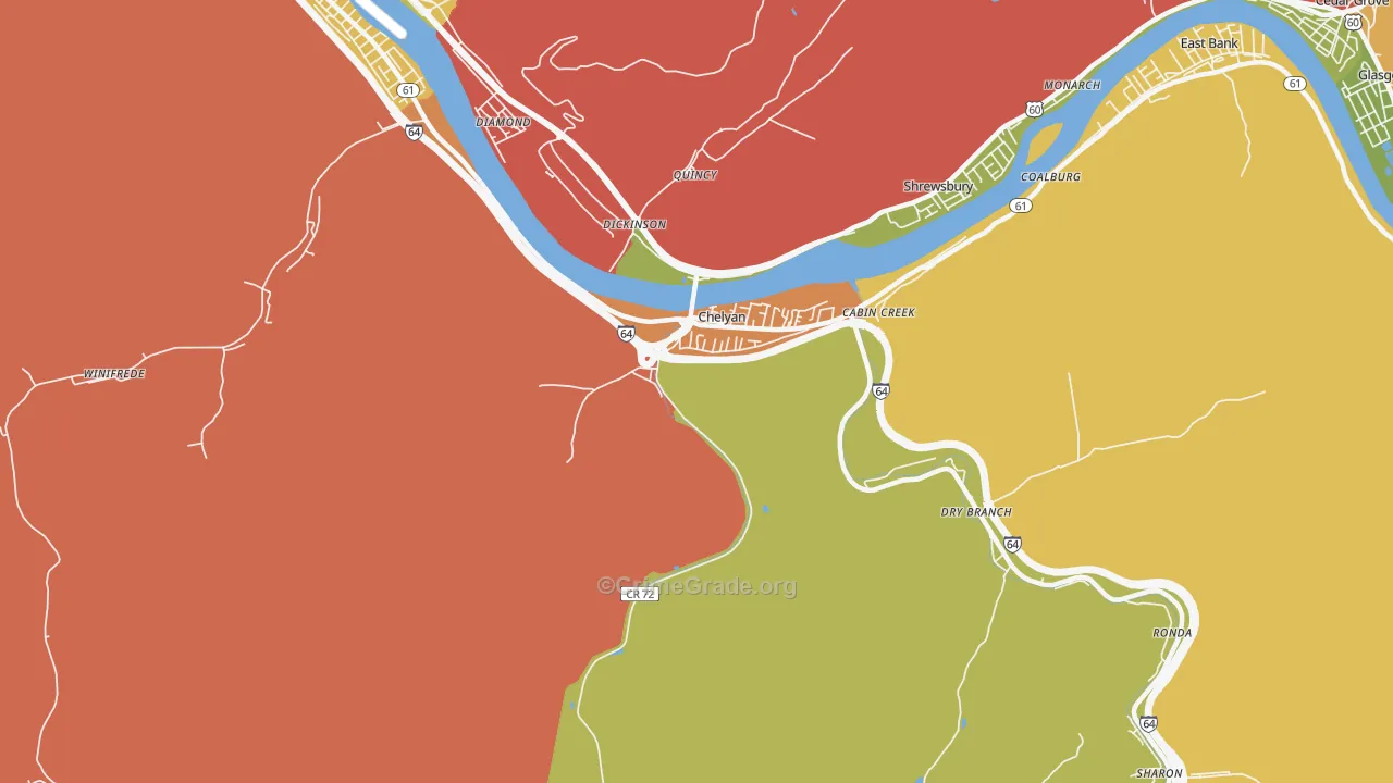 25035, WV Map of Drug-Related Crime Rates