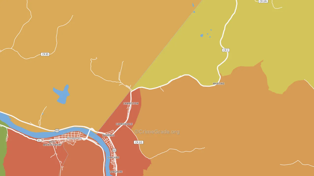 25036, WV Map of Drug-Related Crime Rates