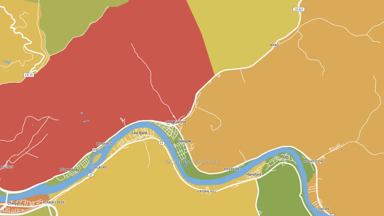 25039, WV Map of Drug-Related Crime Rates