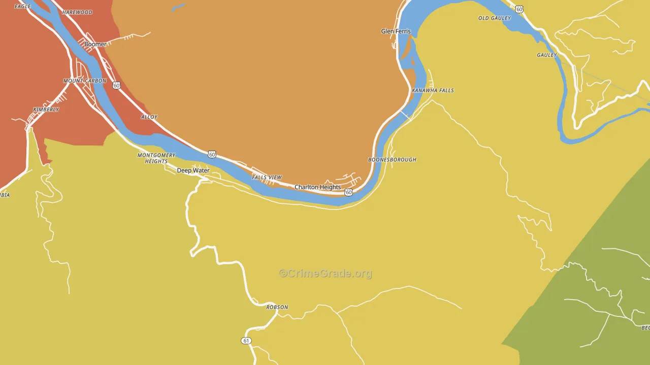 25040, WV Map of Drug-Related Crime Rates