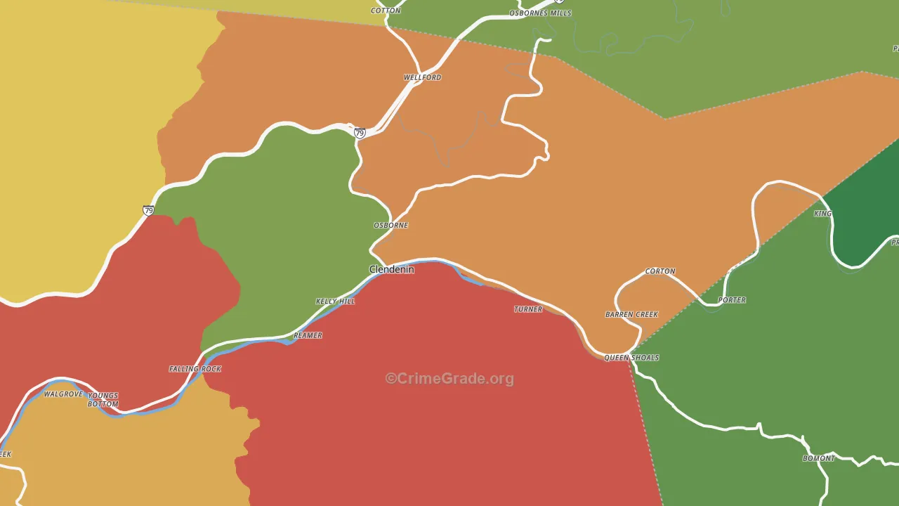 25045, WV Map of Drug-Related Crime Rates