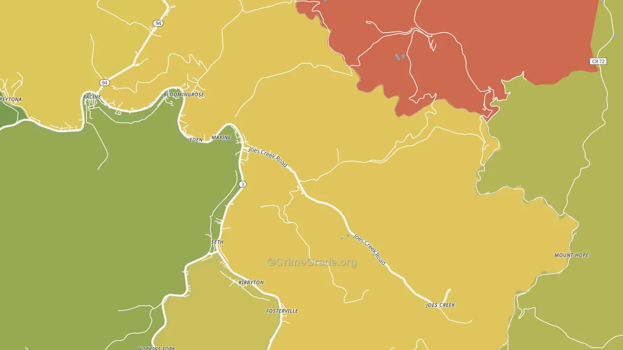 25049, WV Map of Drug-Related Crime Rates