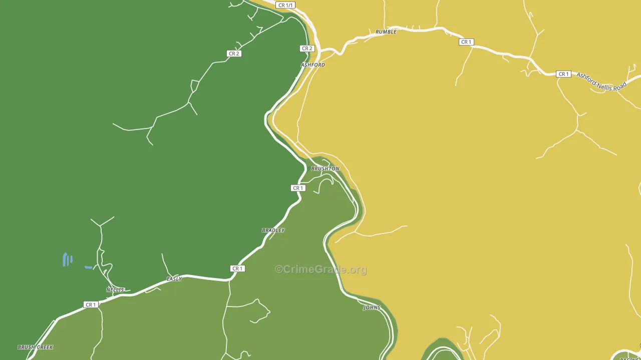 25051, WV Map of Drug-Related Crime Rates